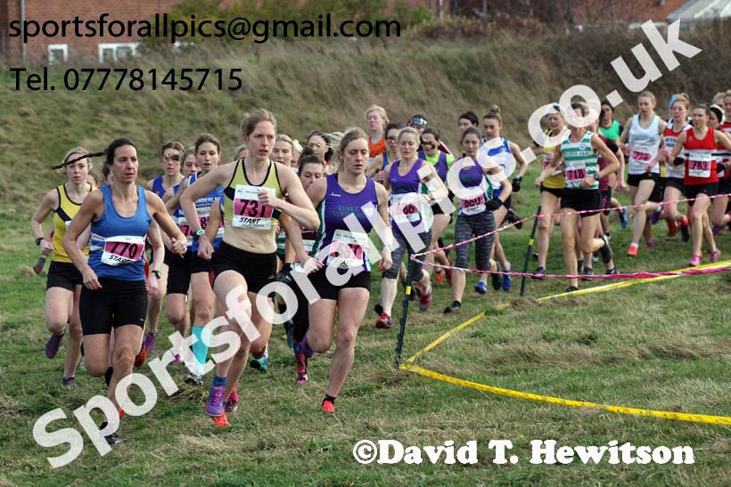 Senior womens North Eastern Cross Country, 2018 Northern Cross Country Champs., Wrekenton, Gateshead. Photo:  David T. Hewitson/Sports for All Pics